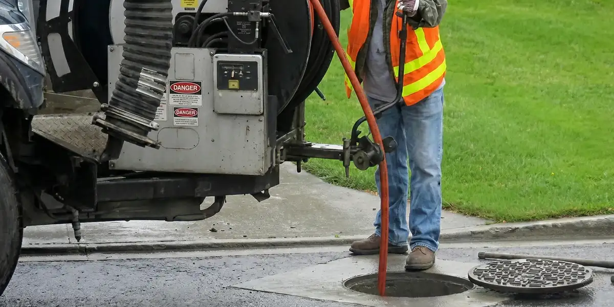 sewage clean up professionals using industrial equipment to remove contaminated wastewater in Anaheim, CA